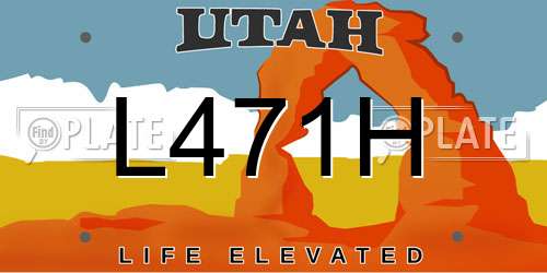 L471H Utah License Plate