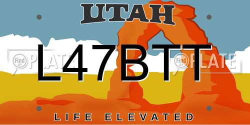 L47BTT Utah License Plate