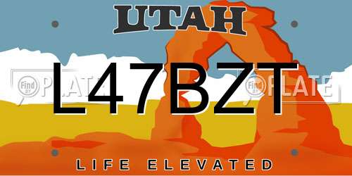 L47BZT Utah License Plate