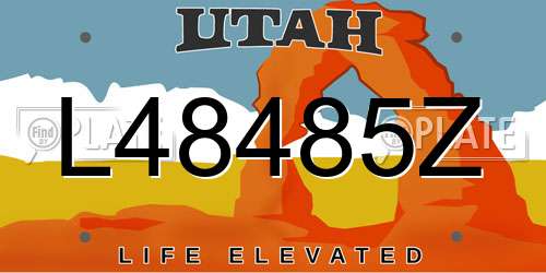 L48485Z Utah License Plate