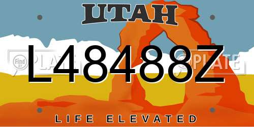 L48488Z Utah License Plate