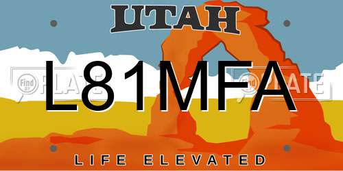 L81MFA Utah License Plate
