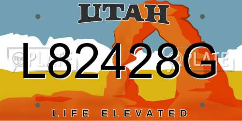 L82428G Utah License Plate