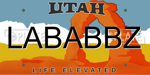 LABABBZ Utah License Plate