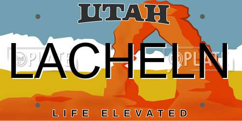 LACHELN Utah License Plate