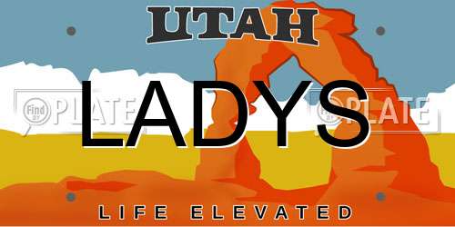 LADYS Utah License Plate