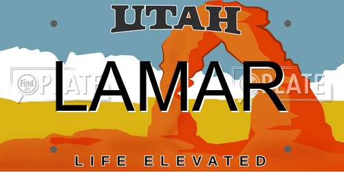 LAMAR Utah License Plate