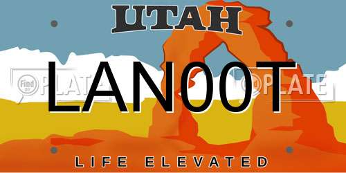 LAN00T Utah License Plate