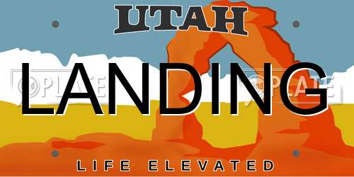 LANDING Utah License Plate