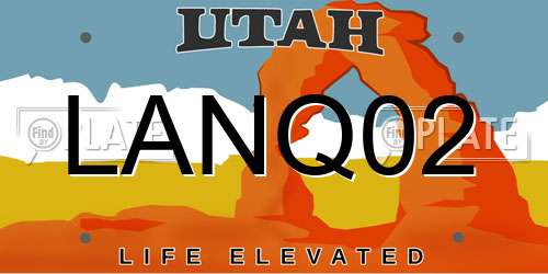 LANQ02 Utah License Plate