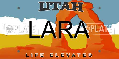 LARA Utah License Plate
