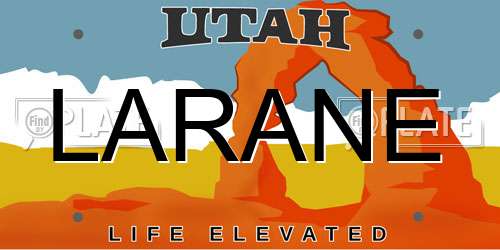 LARANE Utah License Plate