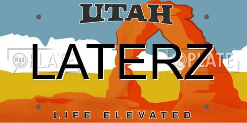 LATERZ Utah License Plate