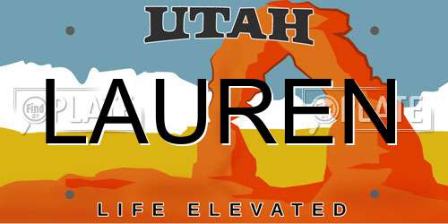 LAUREN Utah License Plate