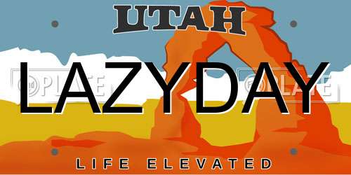 LAZYDAY Utah License Plate
