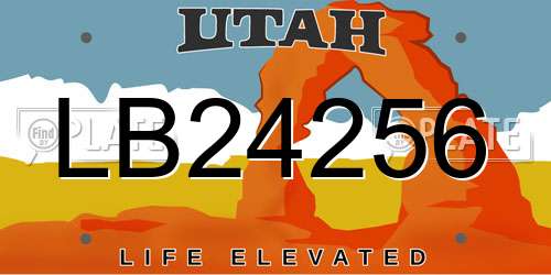 LB24256 Utah License Plate