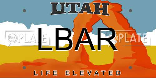 LBAR Utah License Plate