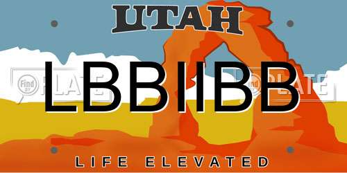 LBBIIBB Utah License Plate