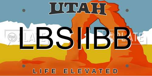 LBSIIBB Utah License Plate