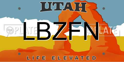 LBZFN Utah License Plate