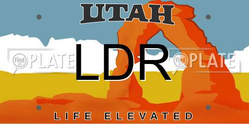 LDR Utah License Plate