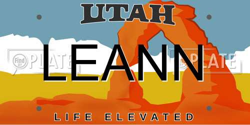 LEANN Utah License Plate