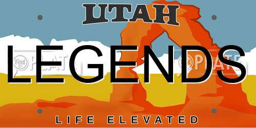 LEGENDS Utah License Plate