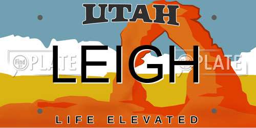 LEIGH Utah License Plate