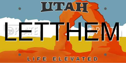 LETTHEM Utah License Plate
