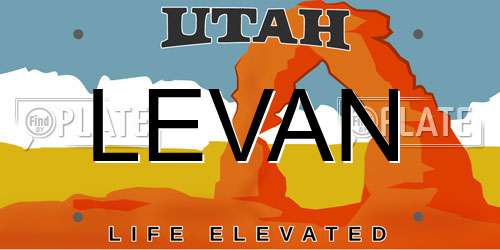 LEVAN Utah License Plate
