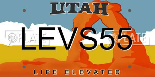 LEVS55 Utah License Plate