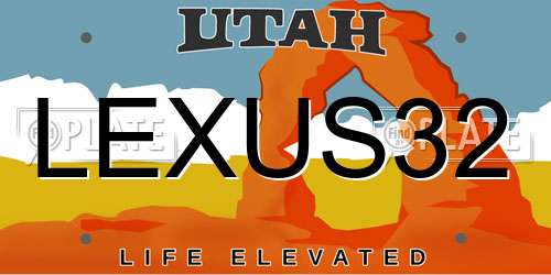 LEXUS32 Utah License Plate