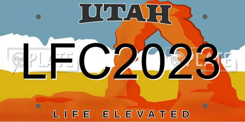 LFC2023 Utah License Plate