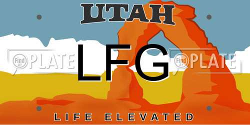 LFG Utah License Plate