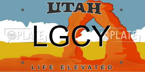 LGCY Utah License Plate