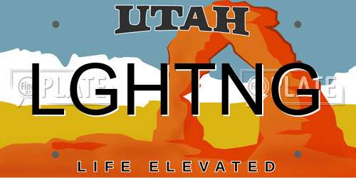 LGHTNG Utah License Plate