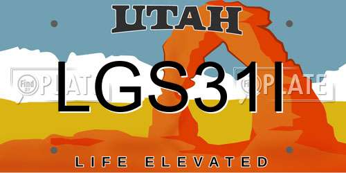 LGS31I Utah License Plate