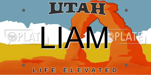 LIAM Utah License Plate