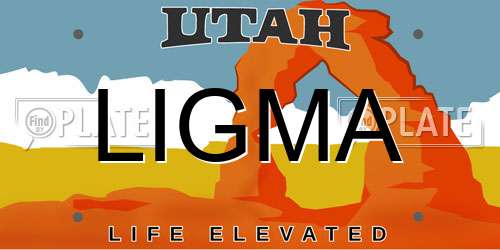 LIGMA Utah License Plate