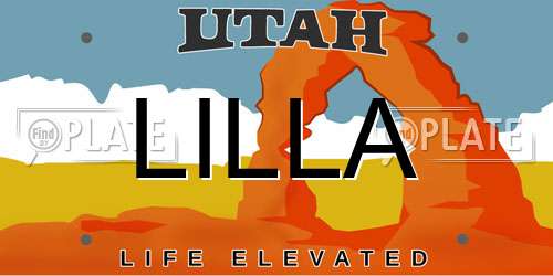 LILLA Utah License Plate