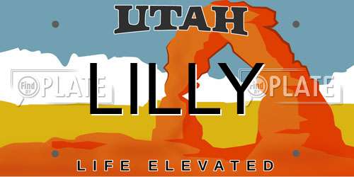 LILLY Utah License Plate