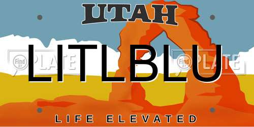 LITLBLU Utah License Plate