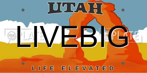 LIVEBIG Utah License Plate