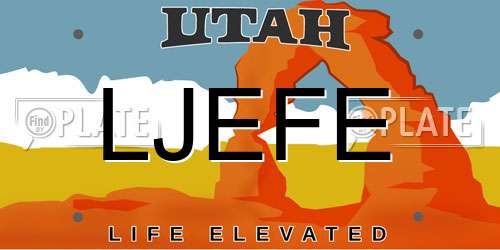 LJEFE Utah License Plate