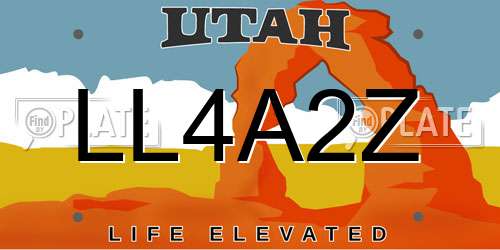 LL4A2Z Utah License Plate