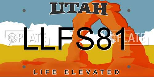LLFS81 Utah License Plate