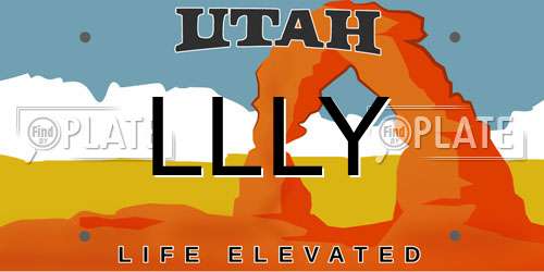 LLLY Utah License Plate