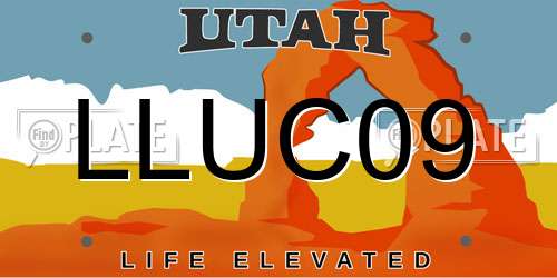 LLUC09 Utah License Plate