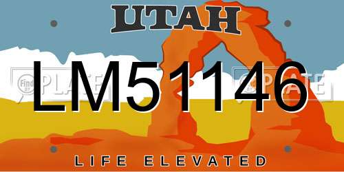 LM51146 Utah License Plate