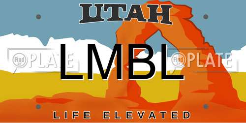 LMBL Utah License Plate
